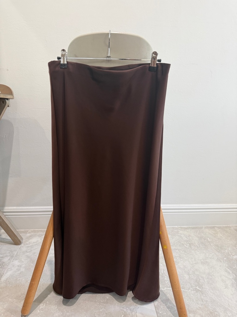 Rachel Zoe Chocolate Brown Silky Skirt